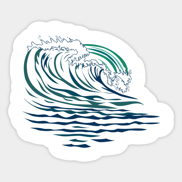 Nine Foot Surf Sticker by HR411design